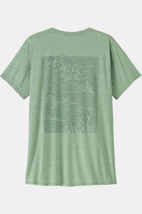 Patagonia T-Shirt Cap Cool Daily Graphic Shirt Strataspire: Ellwood Green X-Dye