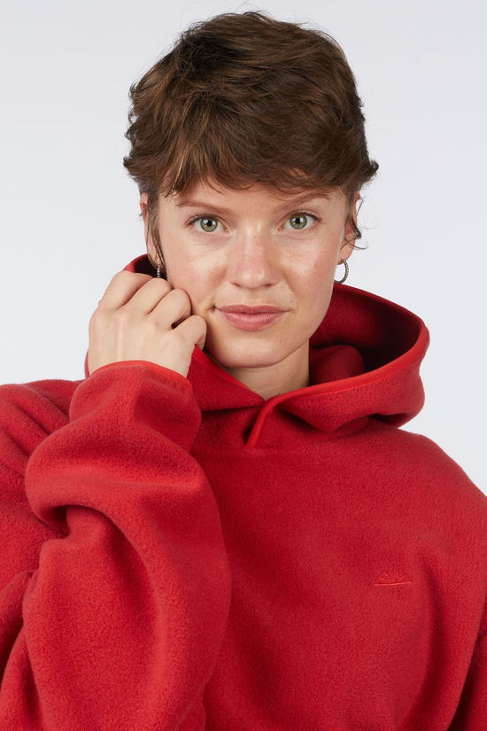Kappy Design Trui Sunrise Fleece Button Tomato