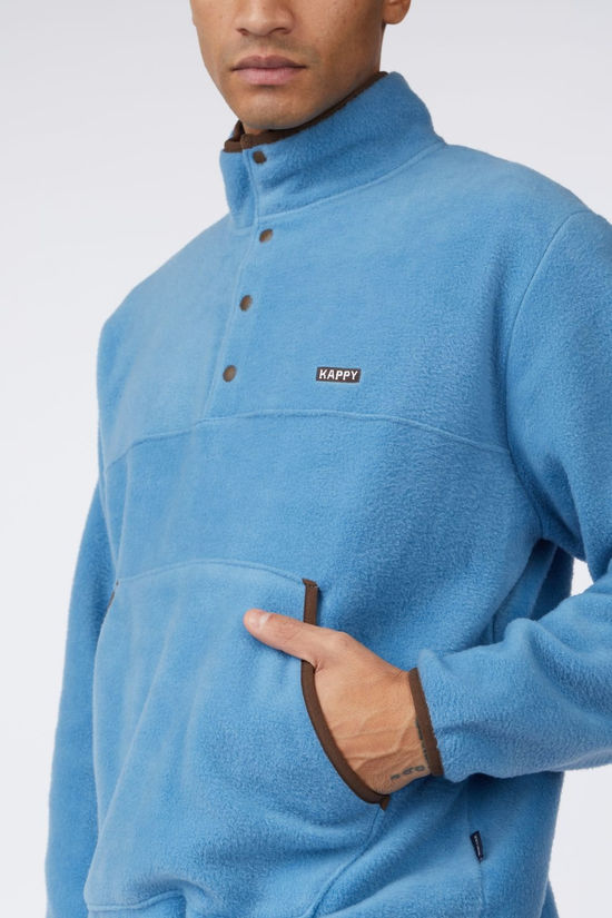 Kappy Design Polaire Button Anorak Sky Blue