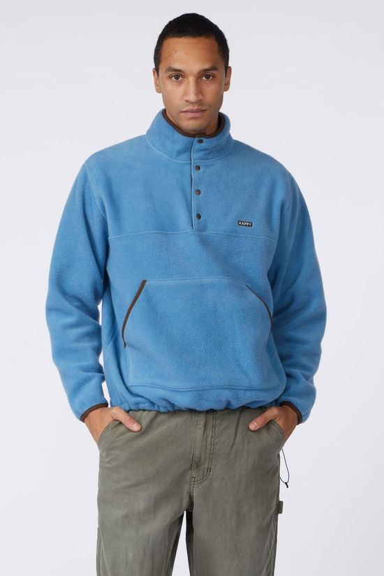 Kappy Design Polaire Button Anorak Sky Blue
