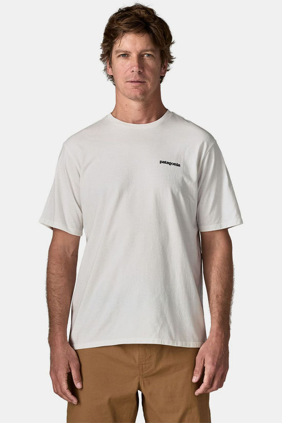 Patagonia T-Shirt P6 Logo Responsibilitee Fiber White