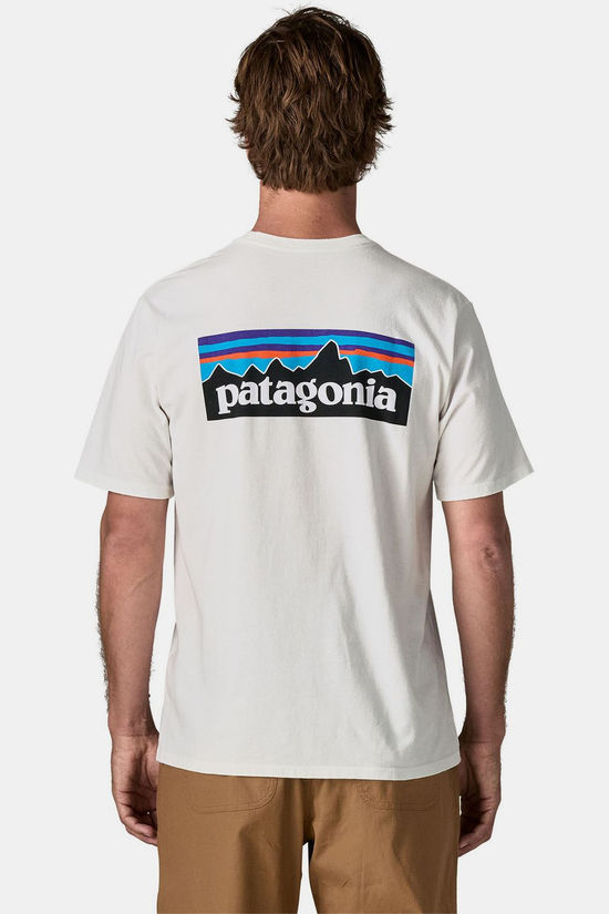 Patagonia T-Shirt P6 Logo Responsibilitee Fiber White