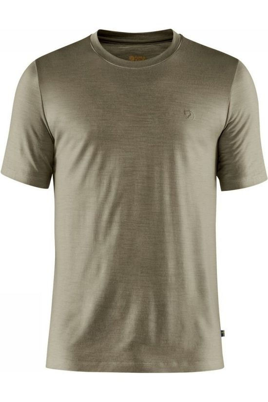 Fjällräven T-Shirt Abisko Wool Ss M mid khaki