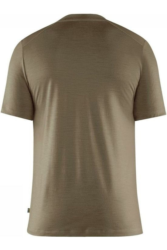 Fjällräven T-Shirt Abisko Wool Ss M mid khaki