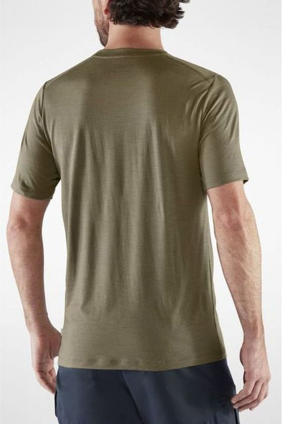 Fjällräven T-Shirt Abisko Wool Ss M mid khaki