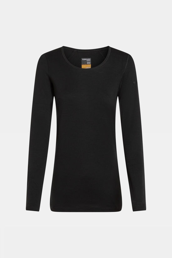 icebreaker Sous-Vêtement 200 Oasis LS Scoop black