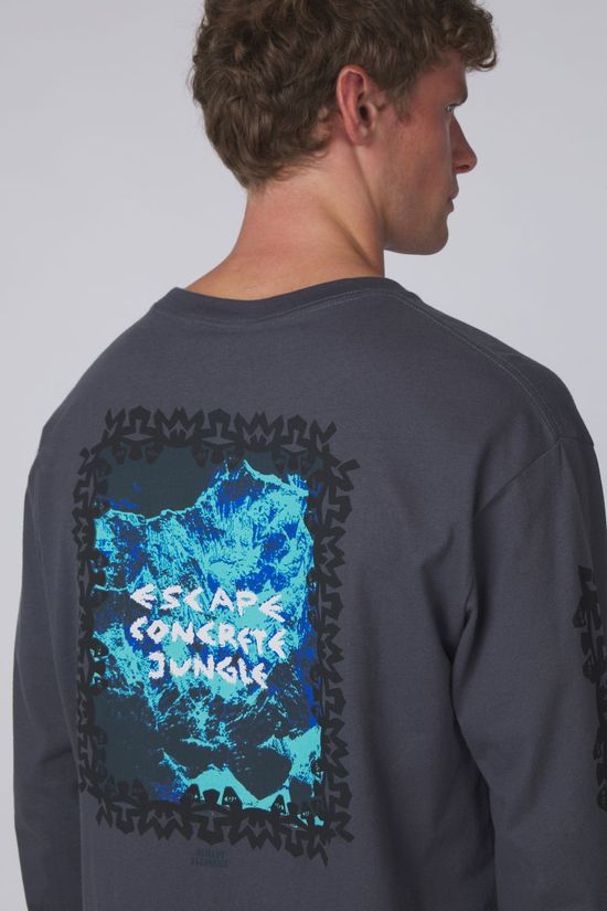 Element T-Shirt Mxe Roped Party Ls Tee Shadow Blue