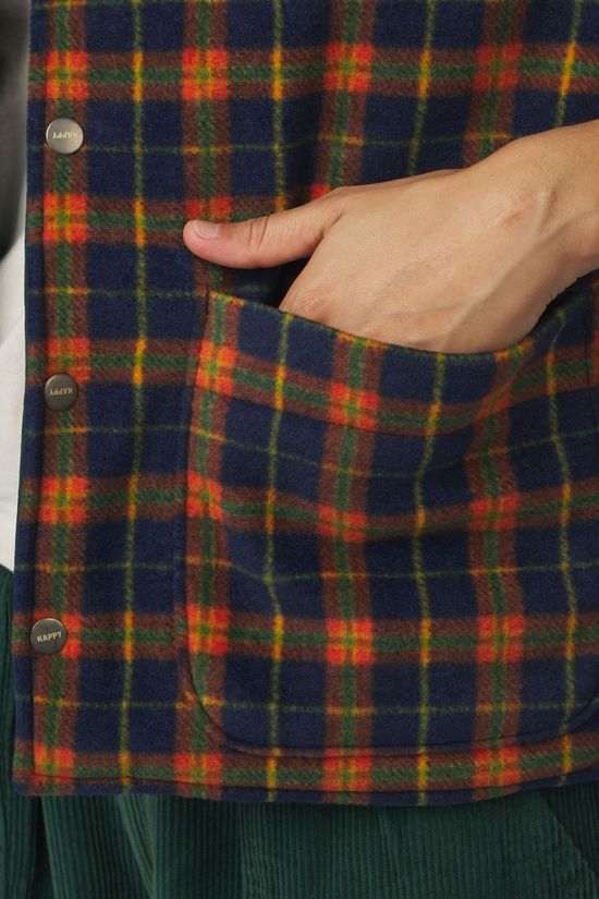Kappy Design Gilet Reversible Nylon Check Vest Green