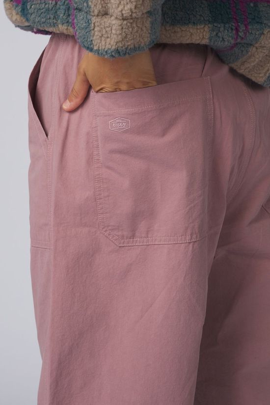 Kappy Design Pantalon One Tuck Wide Fatigue Pants Light Pink