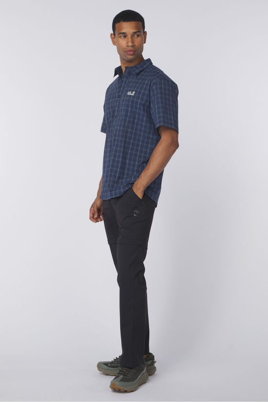 Jack Wolfskin Hemd Norbo Ss Shirt Check Midnight Sky