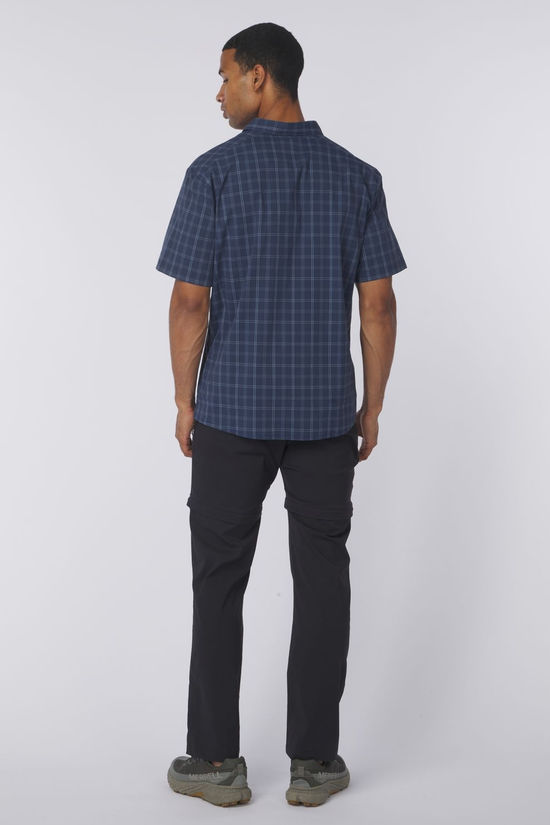 Jack Wolfskin Hemd Norbo Ss Shirt Check Midnight Sky