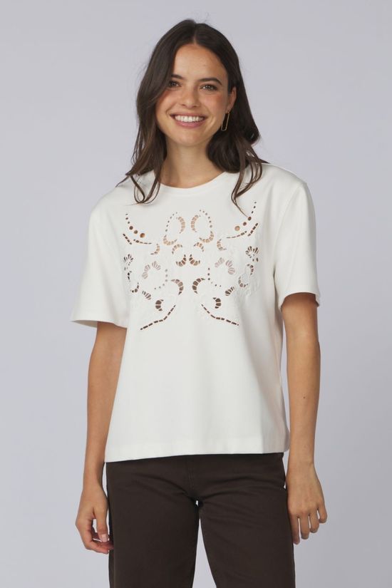 CKS Femmes T-Shirt Saria White Medium