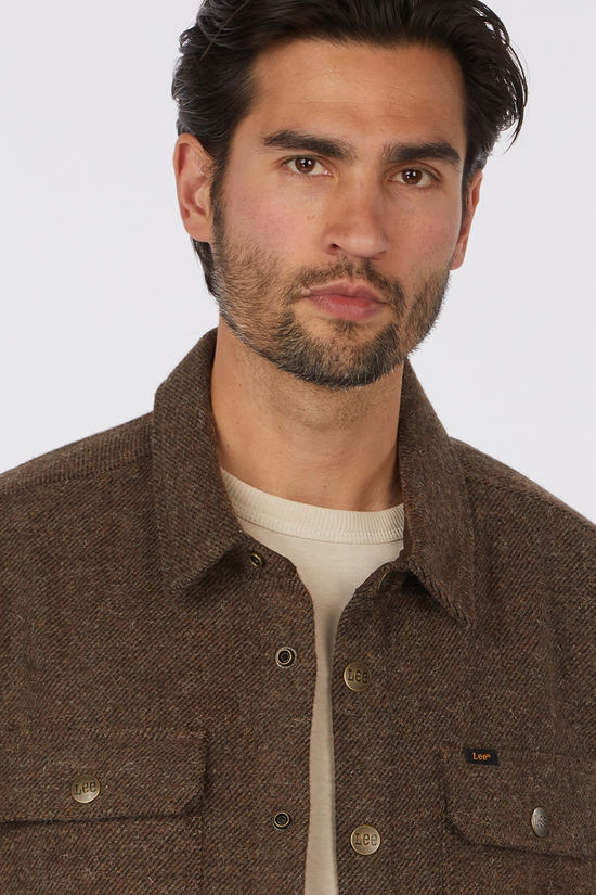 LEE Chemise Overshirt Brown Jaspe