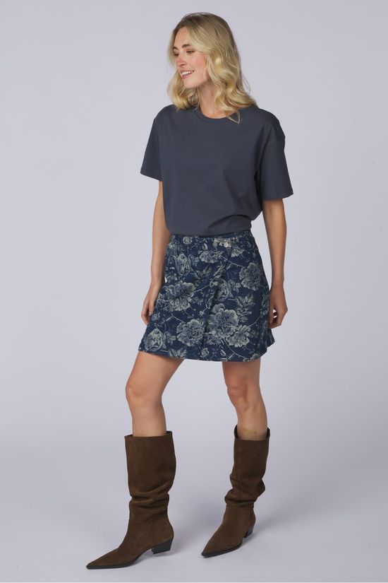 MSCH Copenhagen Rok Tita Skirt Mid Blue Flower