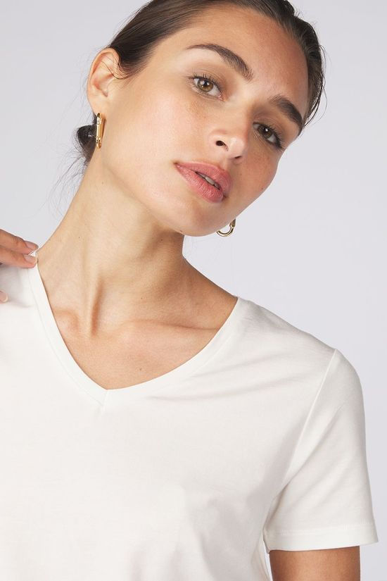 B.Young T-Shirt Rexima V-Neck Jersey Off White/Off White