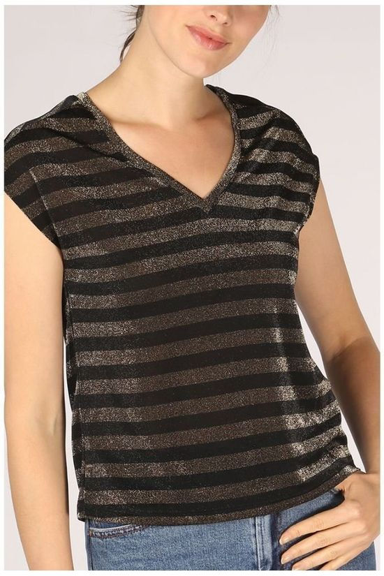 Only T-Shirt Caral SS Glitter black/gold