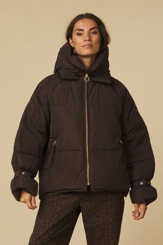 With Black Veste Kylie Real Down Dark Brown