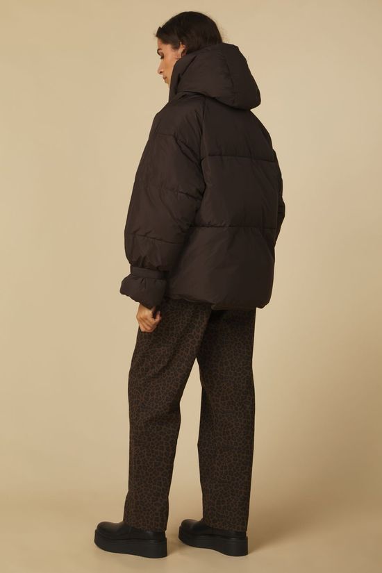 With Black Veste Kylie Real Down Dark Brown