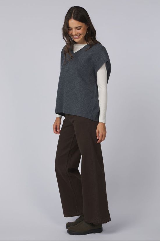 With Black Pull Cooperipover Dark Grey Melange