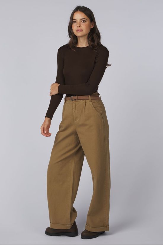 With Black Broek Steffis Dark Camel