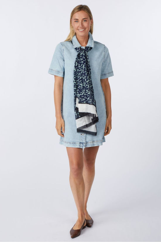 Vila Robe Soleeve Button Light Blue Denim