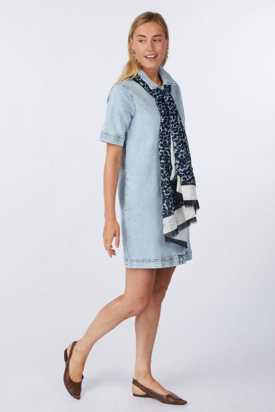 Vila Robe Soleeve Button Light Blue Denim