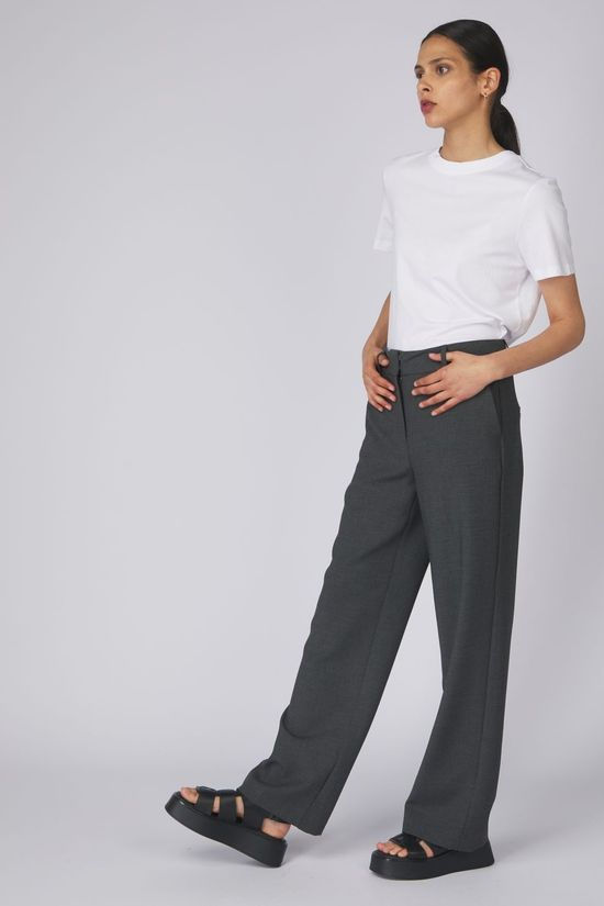 Selected Broek Ritaide Dark Grey Melange