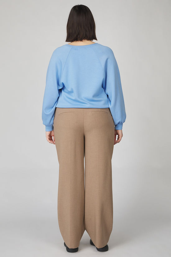 Selected Broek Rita Camel Detail:Melange