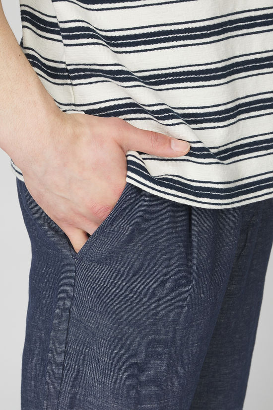 Selected Pantalon Slh180-Relaxed Crop Ron Pleat Navy Blazer