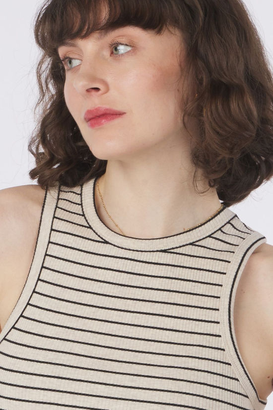 Selected Débardeur Anna Striped Oatmeal
