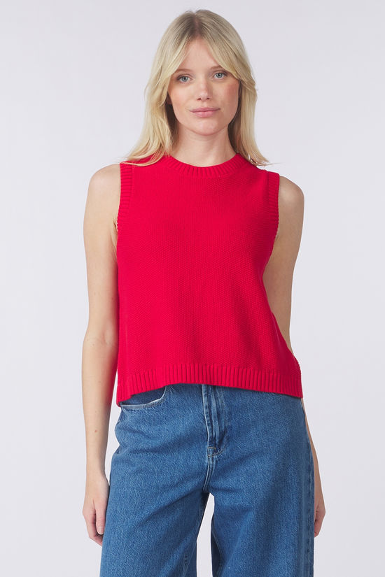 ICHI Top Dotties Mars Red