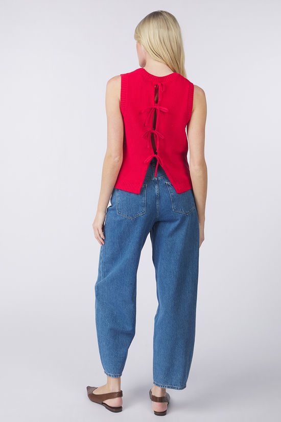 ICHI Top Dotties Mars Red