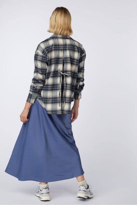 Soaked in Luxury Chemise Slpamala Navy Checks