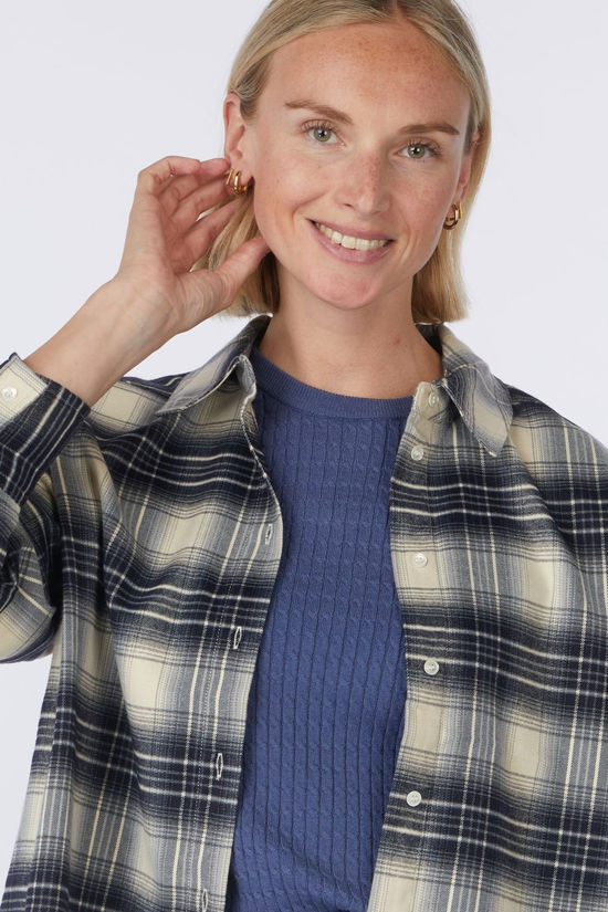 Soaked in Luxury Chemise Slpamala Navy Checks