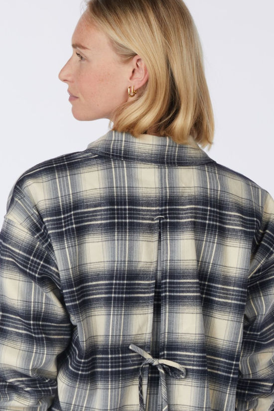 Soaked in Luxury Chemise Slpamala Navy Checks