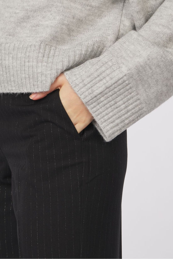 Selected Pantalon Eli-Rita Black-Silver