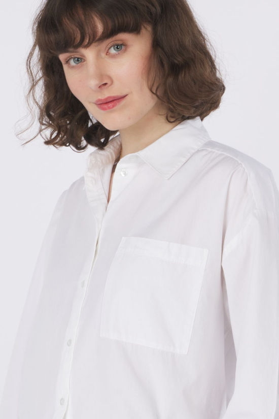 Selected Hemd Astha Cropped Boxy Bright White