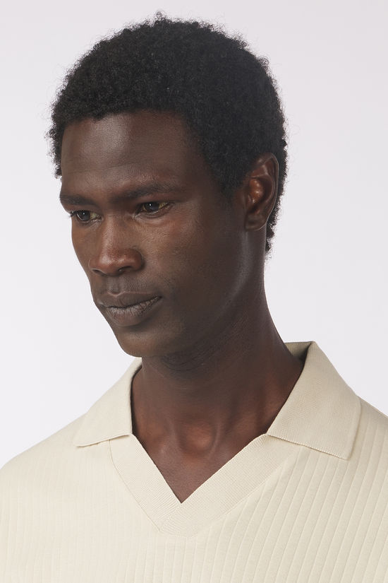 Selected Polo Tristan Structure Rib Oatmeal