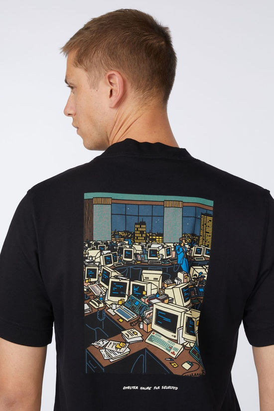 Selected T-Shirt Pete License Black