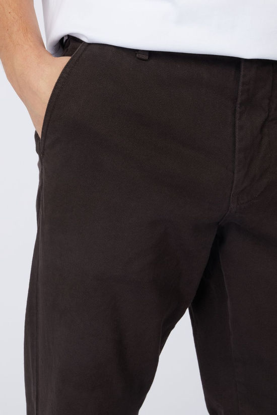Selected Broek Regular Harry Twill Chocolate Torte