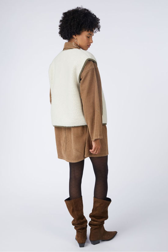 b.young Gilet Cotty Teddy Birch Mix