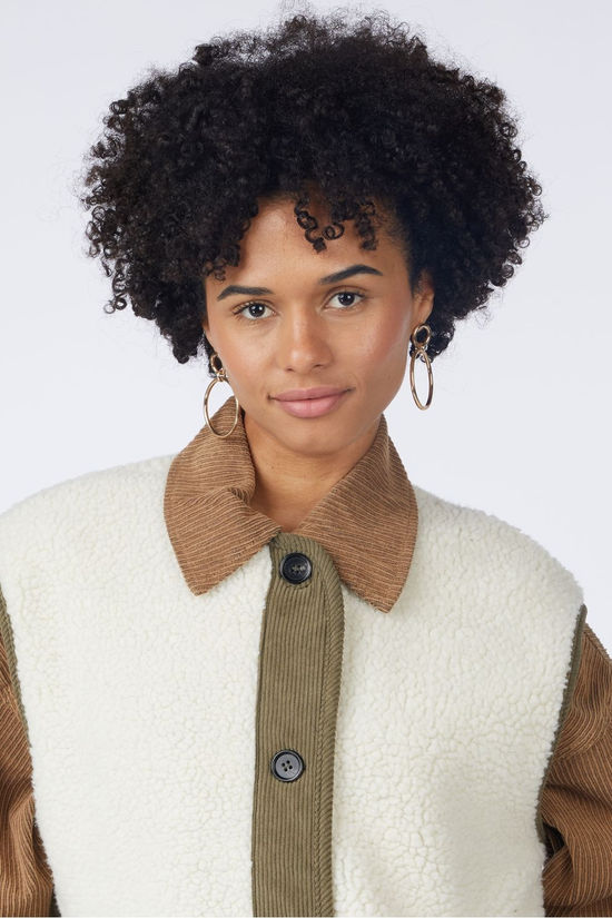 b.young Gilet Cotty Teddy Birch Mix