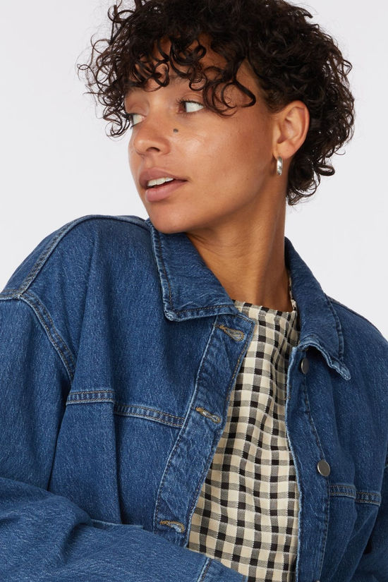 Vila Veste en jean Jaf Denim Medium Blue Denim Detail:244