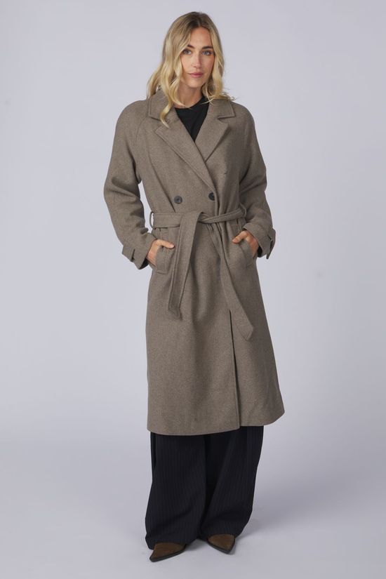 Vila Manteau Wollie Falcon Detail:Melange