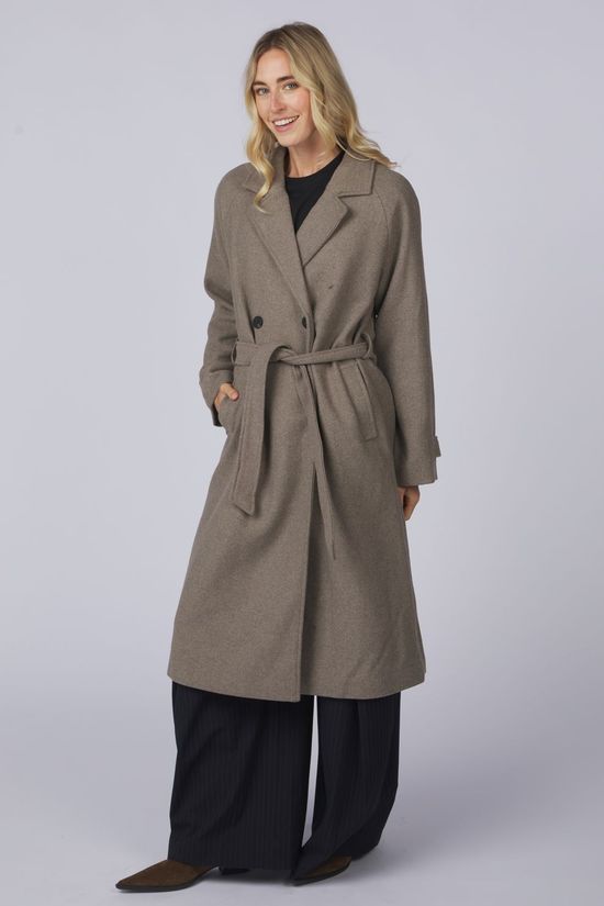Vila Manteau Wollie Falcon Detail:Melange