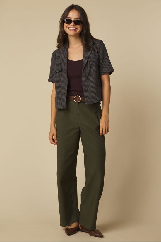 Vero Moda Broek Sofia Barrel Forest Night