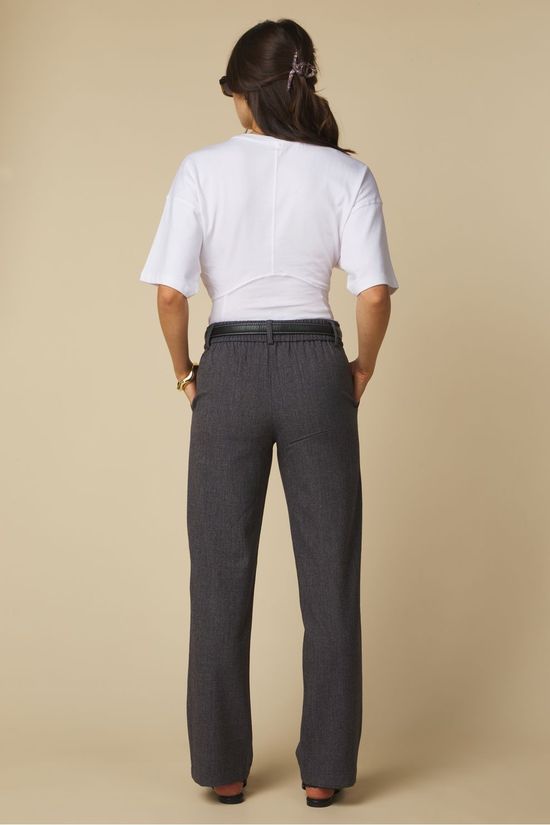 Only Pantalon Poptrash Dark Grey Melange