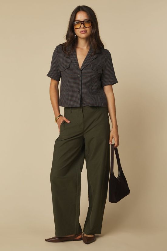 AWARE Blazer Deem Mediterranea Checks:Chocolate Torte