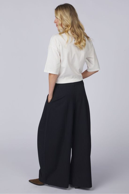 Vero Moda Broek Alina Navy Blazer Detail:White Pinstripe