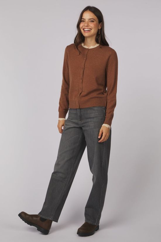 Yerse Cardigan Noracontrast45 Camel